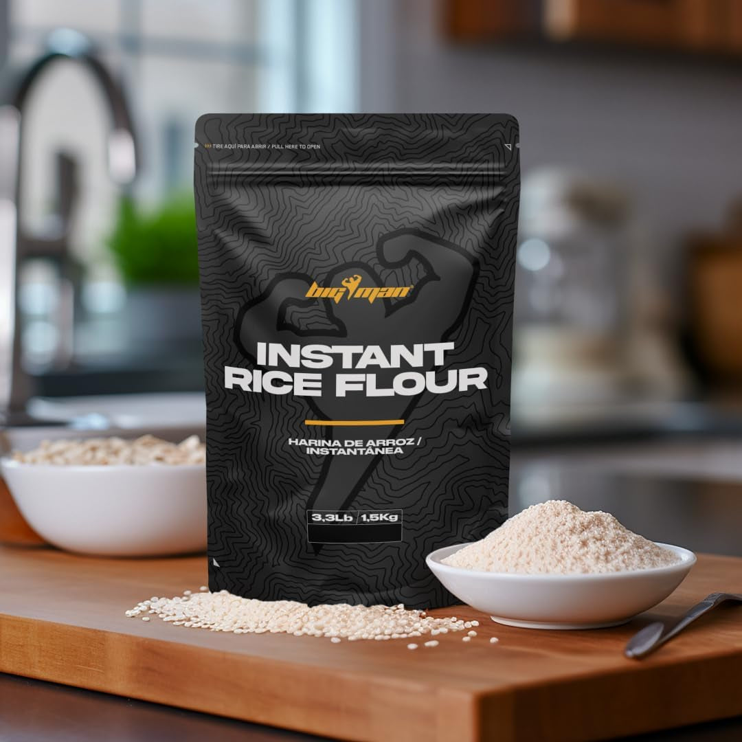 Bigman | Harina De Arroz 1,5Kg (Cookies) | Carbohidratos De Lenta Asimilación | Mejores Hidratos Para Tus Recetetas | Tortitas Harina | Ganancia Muscular