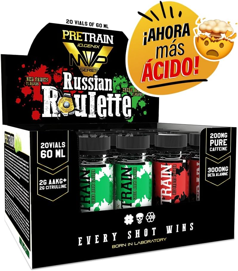 Io.Genix - Russian Roulette | Preentrenamiento | Red Fruits & Green Apple | 20 Viales De 60 Ml