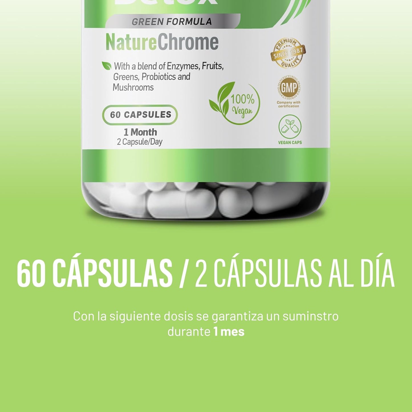 Beverly Vitamin Detox - Potente Fórmula Depurativa, Drenante Con Enzimas Y Probióticos - 60 Cápsulas Vegetales - 30 Servicios