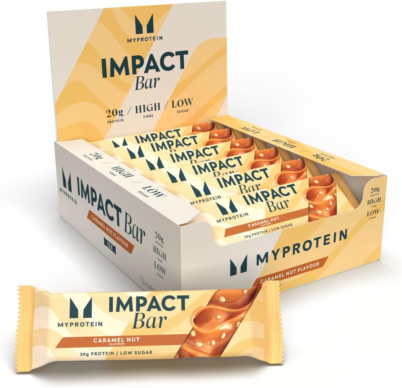 Myprotein Impact Protein Bar, Caramel, 12X64G
