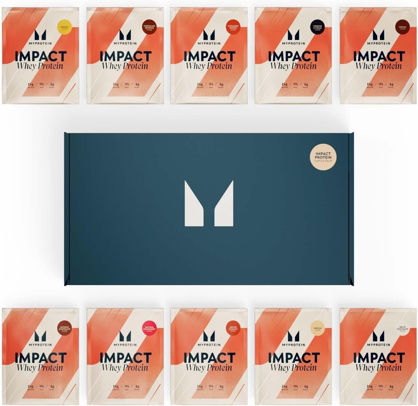 Myprotein Impact Whey Protein - Proteína De Impacto, Paquete De 10 Unidades