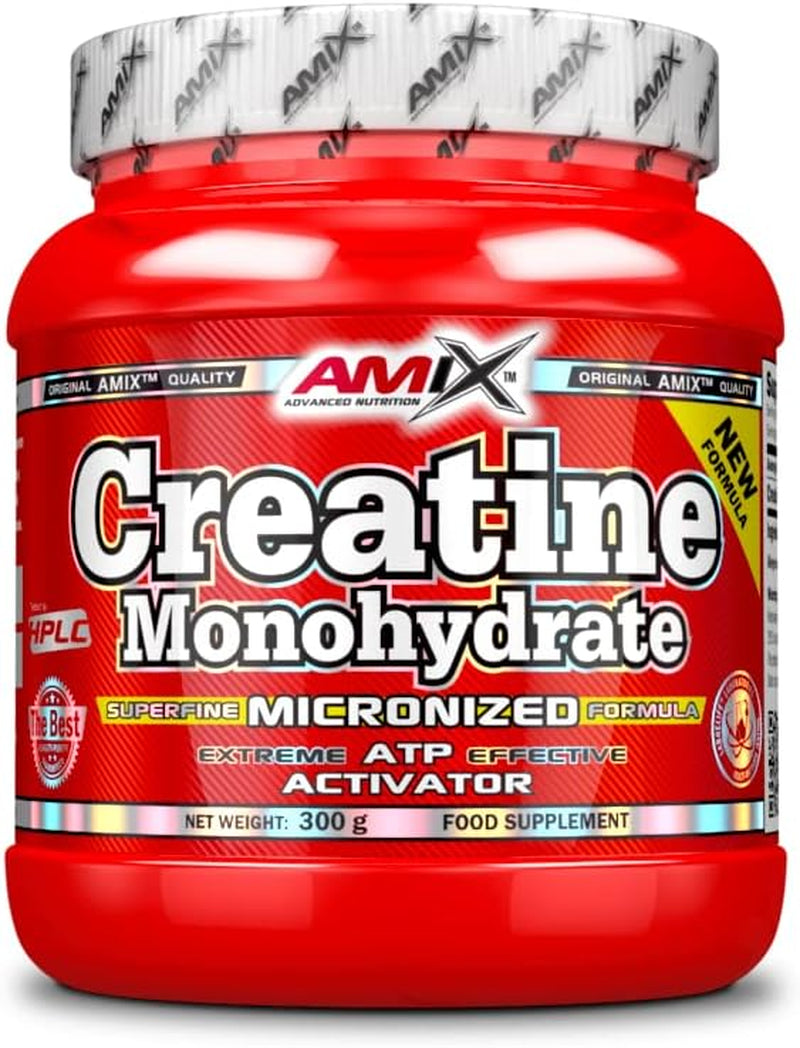 AMIX - Creatina Monohidratada - 300 Gramos - Complemento Alimenticio - Mejora El Rendimiento Físico - Ideal Para Deportistas - 100% Micronizada - Proteína Masa Muscular