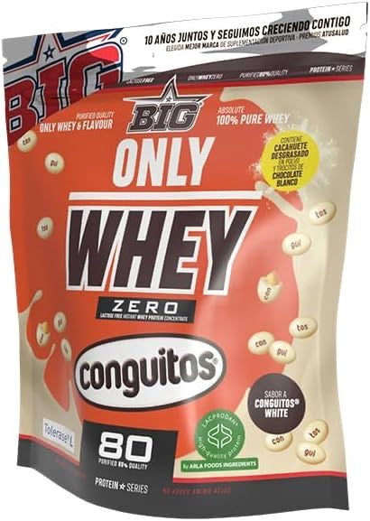 BIG Proteínas Whey – Proteína en Polvo para Desarrollo de Masa Muscular y Recuperación, Materia Prima Premium, Sin Lactosa, Sin Azúcar, Sin Grumos (500 g, Lacasitos)