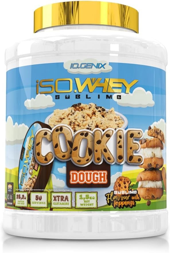 Io.Genix Iso.Whey Sublime 1,5 Kg - Aislado y Concentrado de Suero con Digezyme y L-Glutamina (Black Cookies Cheesecake)