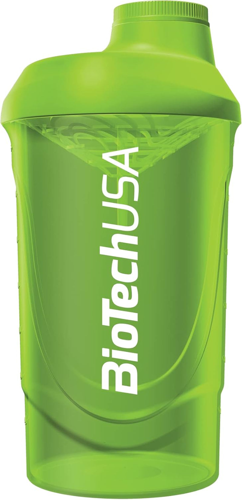 Biotechusa Wave Shaker | Botella Mezcladora | 100% a Prueba De Fugas | Mezcla Mejorada | Duradera Y Segura | Fácil De Usar Y Limpiar, 600 Ml, Verde