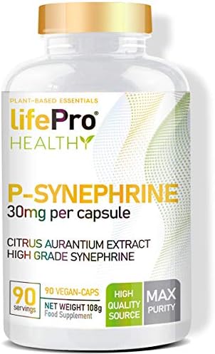 Life Pro P-Synephrine 30Mg 90 Vegancaps Citrus Aurantium Extract | P-Sinefrina Vegana | Remedio Natural Para La Pérdida De Grasa | Reduce El Apetito | Gran Efecto Termogénico | En Cápsulas