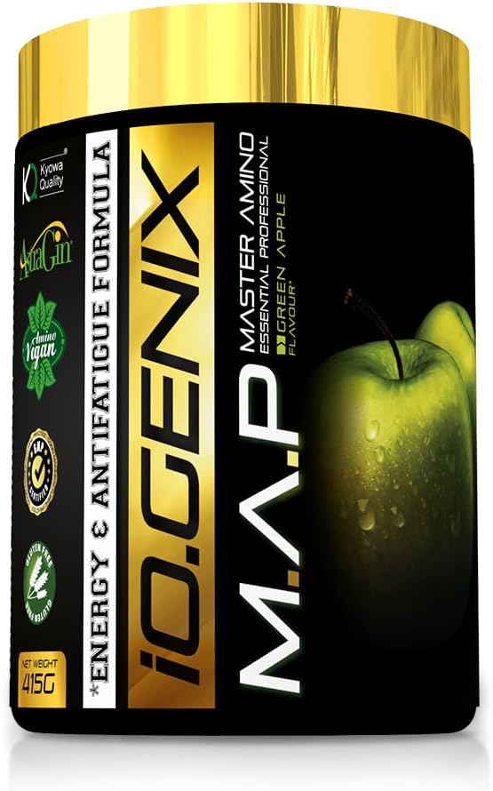 M.A.P - Io.Genix | 415G | Aminoácidos | Kyowa® | Astragin® | 0% Azucares | Asimilación Perfecta (Green Apple)