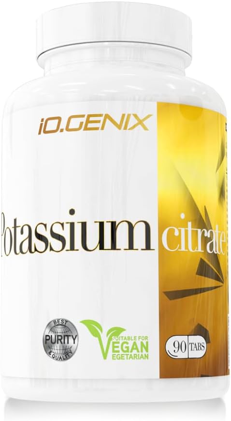 Io.Genix - Potassium Citrate | Citrato De Potasio | 90 Comprimidos | Apto Para Vegetarianos Y Veganos