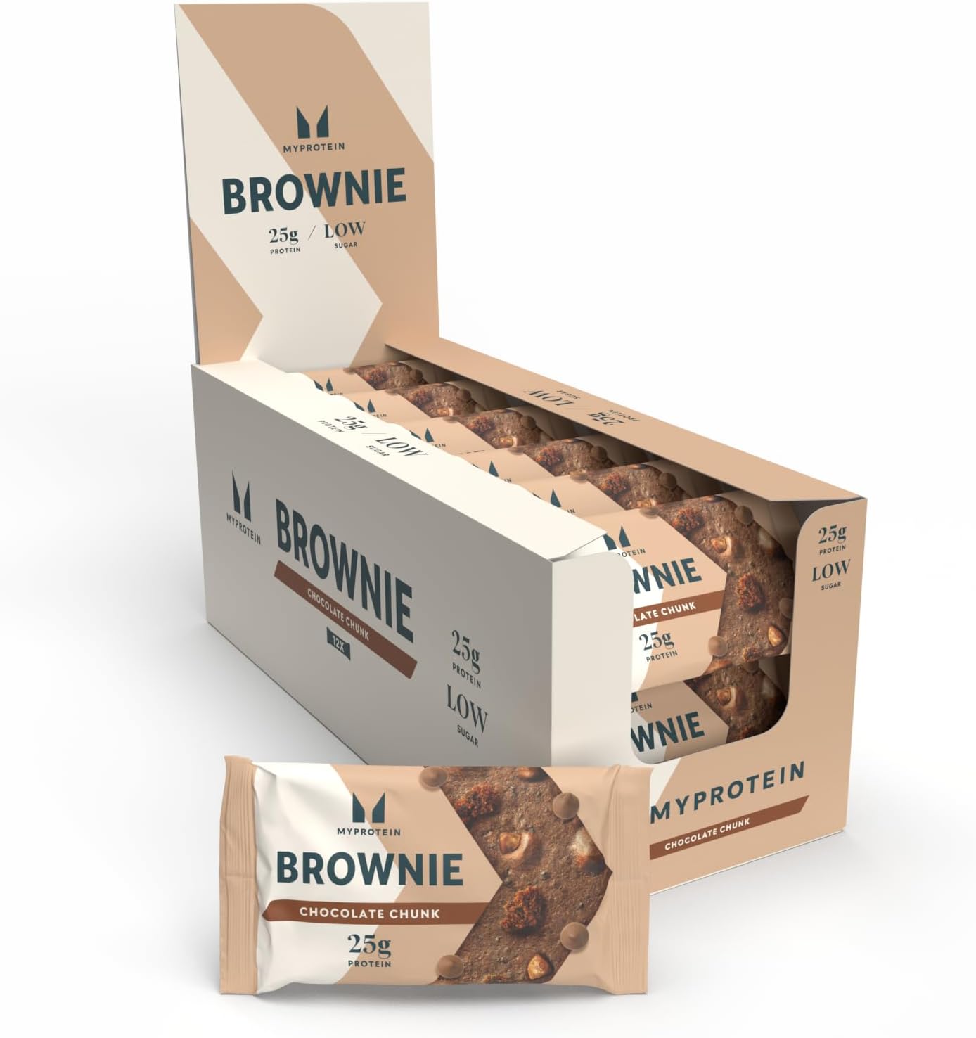 Myprotein Brownie Proteico, Trozo De Chocolate, 12 X 75G