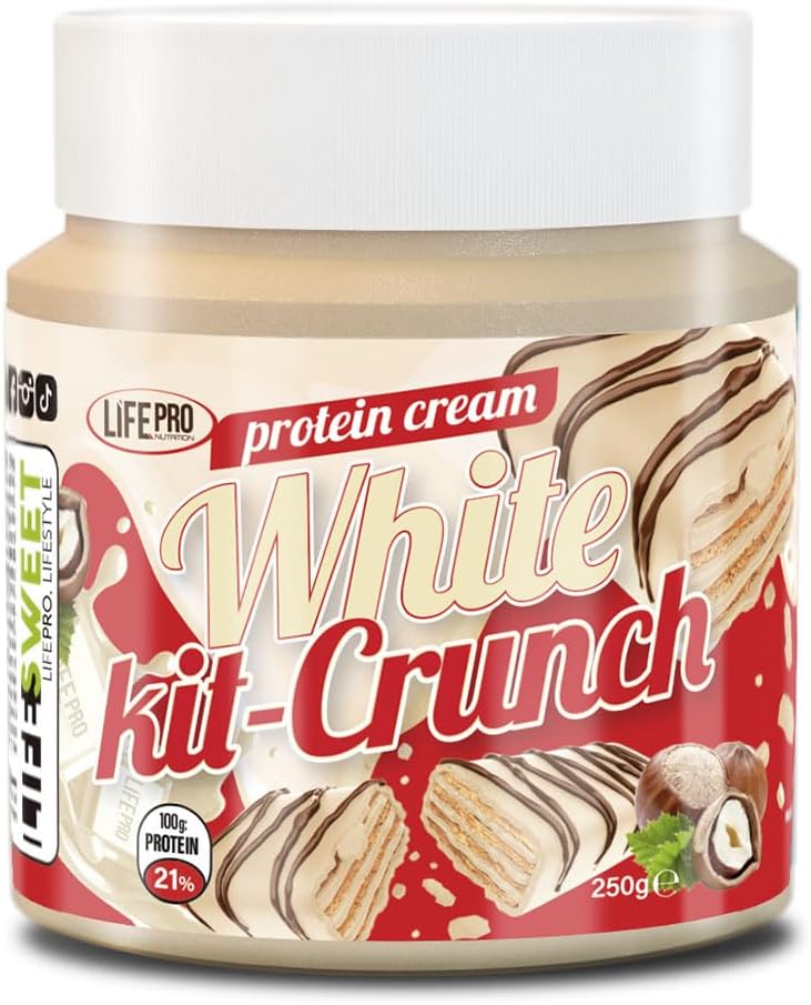 LIFE PRO LIFE PRO NUTRITION Food Protein Cream Kit Crunch Cookie, 21% Proteína, Crema Proteica Sabor Cookies, Sin Azucares Añadidos, Sin Conservantes Artificiales