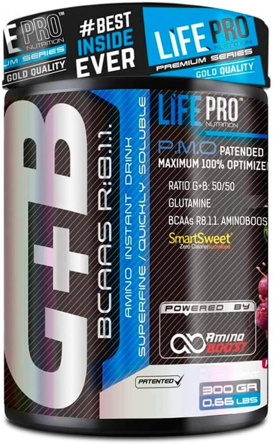Life Pro BCAA + Glutamina 300G | Suplemento Con Bcaa’S 8:1:1 Y Glutamina Con Fórmula Patentada