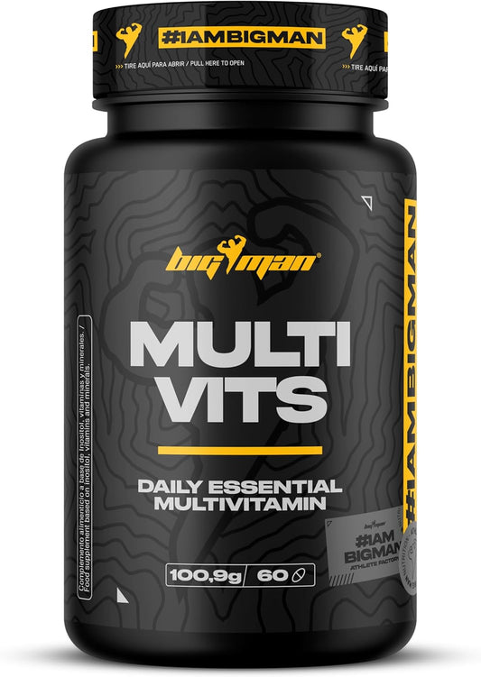 Bigman | Multi Vits 60 Caps | Complejo Multivitaminico Para Mujer Y Hombre | Deportistas | Vegetarianos | Recuperate De Tus Entrenamientos |