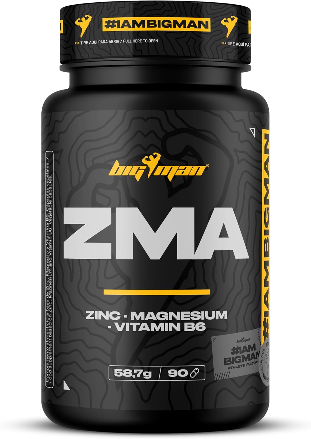 BIGMAN | ZMA + 90 CAPS CON ZINC + MAGNESIO + VICTAMINA B6