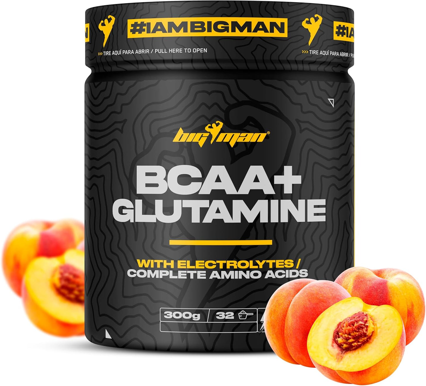 Pack Bigman | Bcca & Glutamina + Electrolyte 300Gr (Melocoton) | Aminoácidos Essenciales Con Carga De Minerales | Recuperación Muscular | Recuperación Muscular | Ideal Ejercicios Aerobicos O Intensos