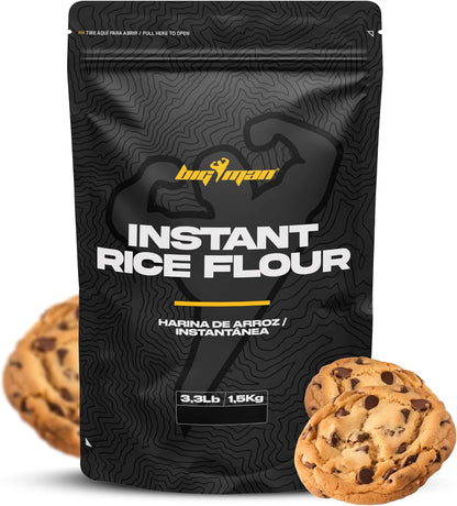 Bigman | Harina De Arroz 1,5Kg (Cookies) | Carbohidratos De Lenta Asimilación | Mejores Hidratos Para Tus Recetetas | Tortitas Harina | Ganancia Muscular