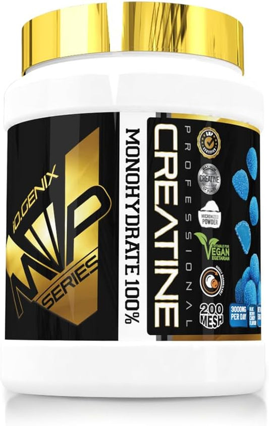 Iogenix - Creatina Micronizada | 500G | Monohidratada | En Polvo (Blueberry Candy)