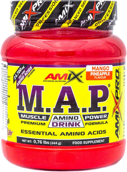 AMIX Aminoácido 344g En Polvo Muscle Amino Power, Frutas Del Bosque