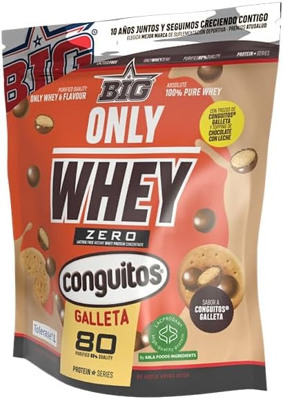 BIG Proteínas Whey – Proteína en Polvo para Desarrollo de Masa Muscular y Recuperación, Materia Prima Premium, Sin Lactosa, Sin Azúcar, Sin Grumos (500 g, Lacasitos)