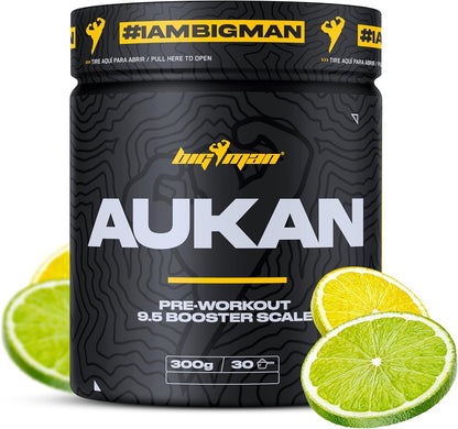 Bigman Aukan 300 g – Pre workout potente para entrenamientos intensos, fuerza máxima, sabor grosella negra