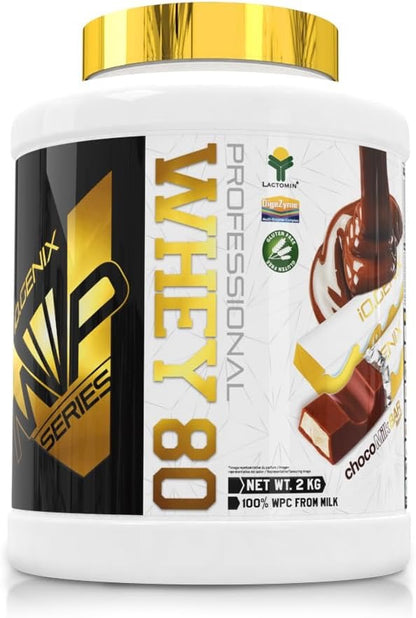 Io.Genix Whey 80 Professional 2 Kg – Proteína concentrada de suero de leche en polvo (White Choco Rings)