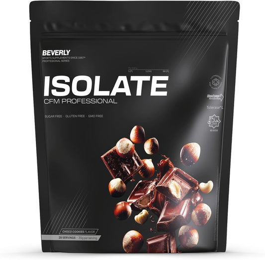 Beverly Isolate CFM - Aislado De Proteína De Suero Lacprodan - 1 Kg - 30 G De Proteína Por Porción - 29 Servicios - Tonifica Y Aumenta La Masa Muscular - Sabor (1 KG, CHOCOLATE AVELLANA)