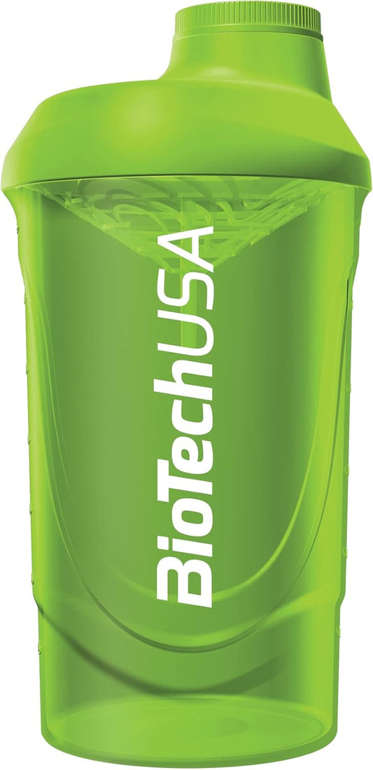 Biotechusa Wave Shaker | Botella Mezcladora | 100% a Prueba De Fugas | Mezcla Mejorada | Duradera Y Segura | Fácil De Usar Y Limpiar, 600 Ml, Verde