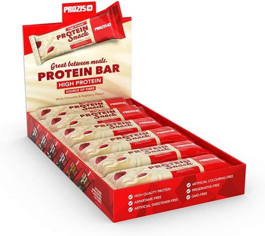 Pro Snack, Chocolate Blanco Con Frambuesas - 12 X 30 G